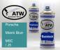 Preview: Porsche, Miami Blue, M5C / J5: 400ml Sprühdose + 400ml Klarlack - Set, von ATW Autoteile West.